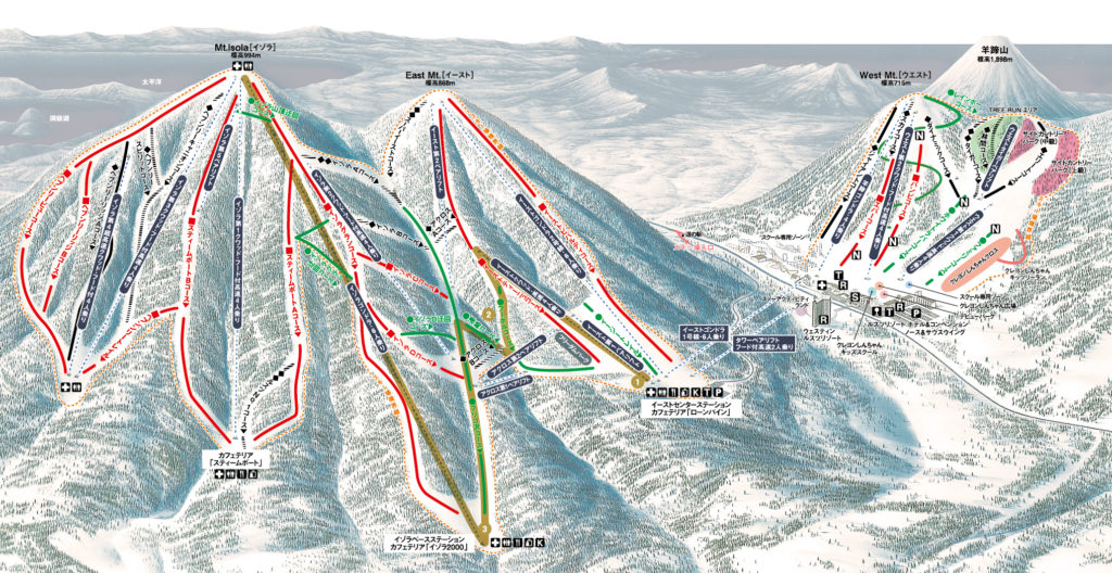 ルスツリゾートスキー場マップ